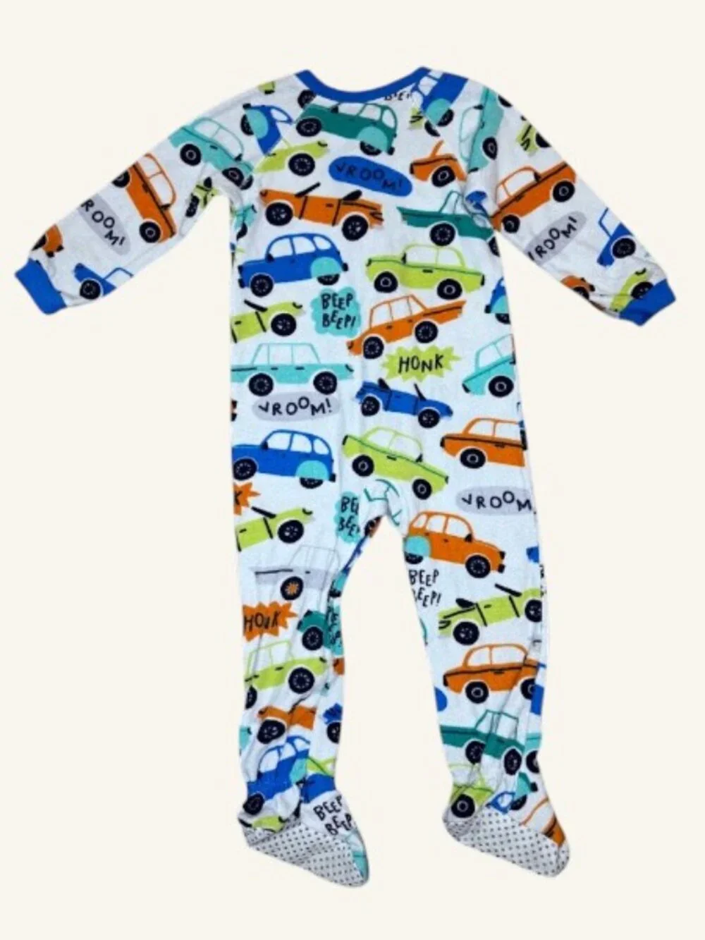 Car Print Footed Fleece Sleeper Pajamas 3T